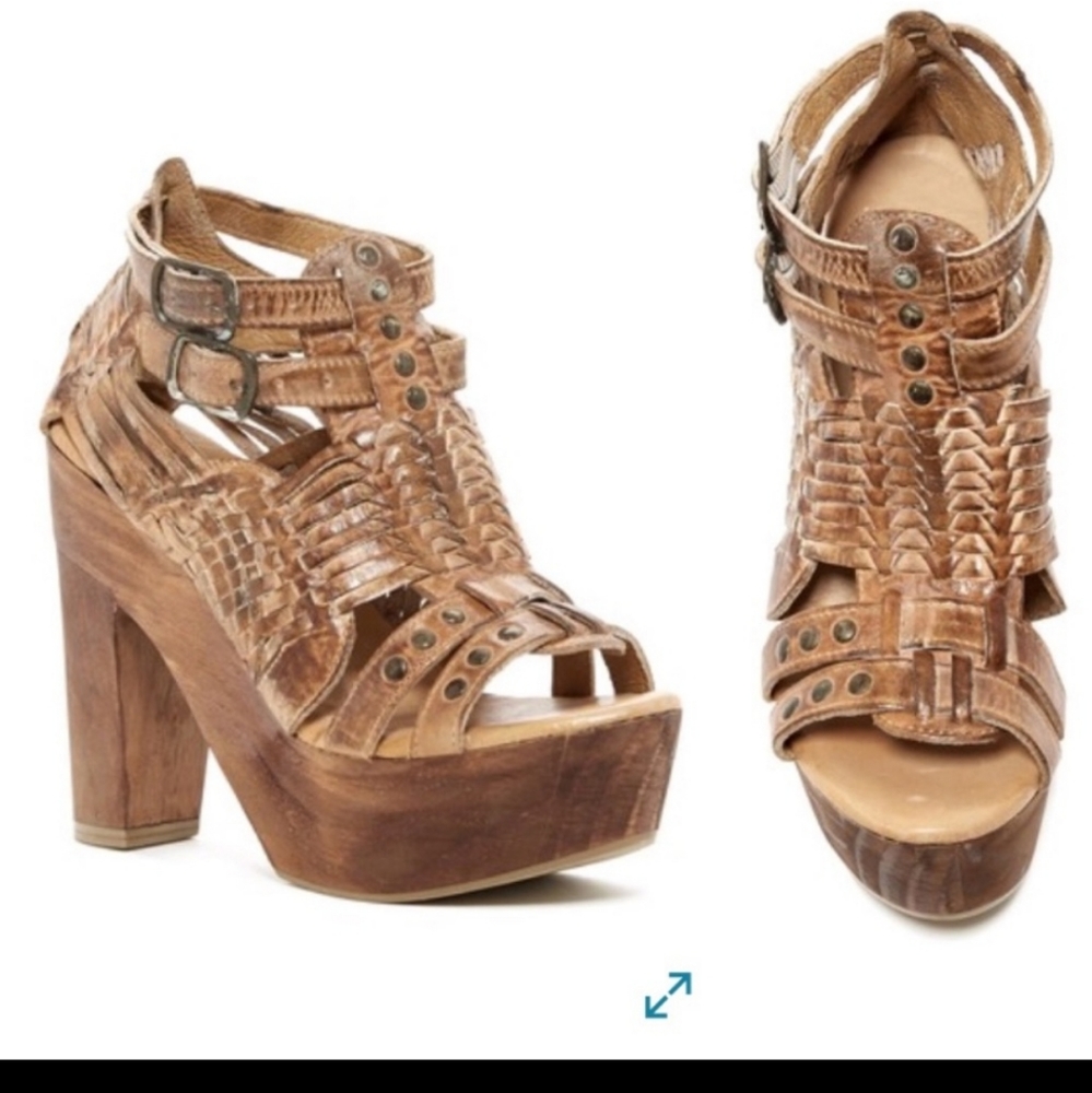 Looking for these! Bed Stu Cindy Leather Platform Heeled Sandal